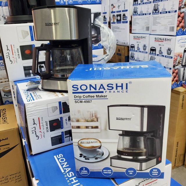 SONASHI COFFEE MAKER  0.8L et une verseuse en verre  SCM-4987