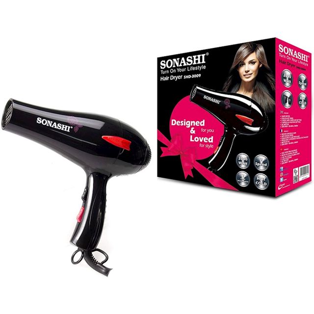 مجفف شعر SONASHI 2000 W سرعتان SHD-3009