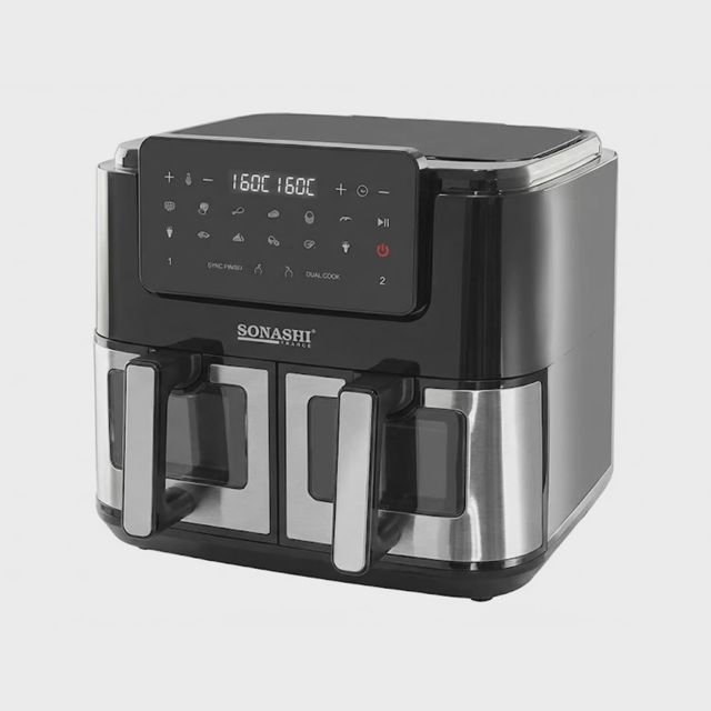 Sonashi friteuse a air numerique deux poelles 5+5L saf-105