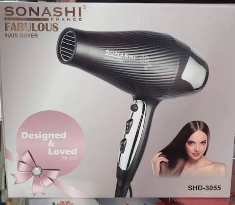 مجفف شعر SONASHI بقدرة 3200W و3 درجات حرارة وسرعتين SHD-3055