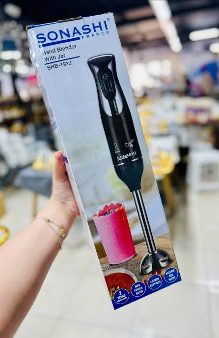 Sonashi mixeur a main avec corps en plastique 600w shb-191j