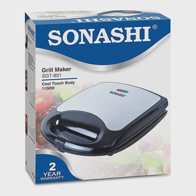 Sonashi grill à viande et panineuse 1100W sgt-851